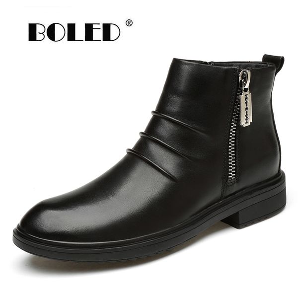 boots plus size men plush warm natural leather ankle snow waterproof lace up autumn and winter shoes zapatos hombre, Black
boots plus size men plush warm natural leather ankle snow waterproof lace up autumn and winter shoes zapatos hombre, Black