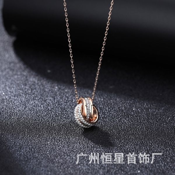 shijia принимает swarovski элемент кристалл двухкольцевого ожерелье, модно и изысканные трехмерный узел колье, Silver 
shijia принимает swarovski элемент кристалл двухкольцевого ожерелье, модно и изысканные трехмерный узел колье, Silver