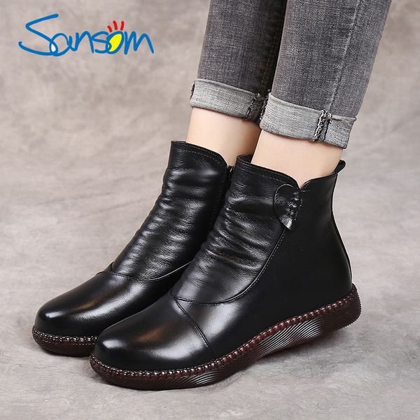 boots autumn women's shoes leather fashion winter flat non-slip warm thick-soled women 2021, Black
boots autumn women's shoes leather fashion winter flat non-slip warm thick-soled women 2021, Black