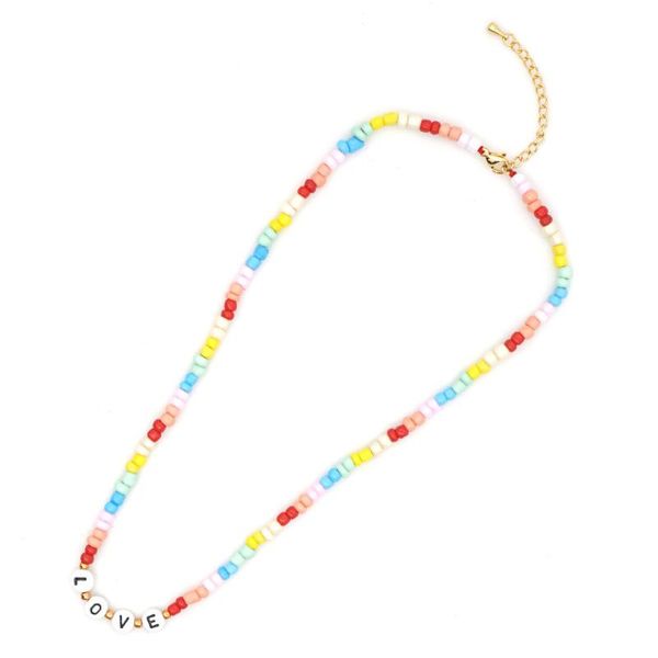 chokers shinus 2021 women love letter rainbow beads necklaces choker fashion summer necklace accesorios mujer bohemian collares jewelry, Golden;silver
chokers shinus 2021 women love letter rainbow beads necklaces choker fashion summer necklace accesorios mujer bohemian collares jewelry, Golden;silver