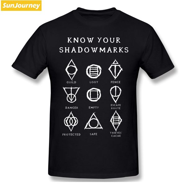 know your shadowmarks gaming men t shirt big size cotton short sleeve custom men t shirt