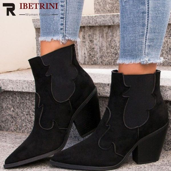 boots ribetrini women retro pointed toe slip on high heels ankle shoes flock fashion casual daily autumn, Black
boots ribetrini women retro pointed toe slip on high heels ankle shoes flock fashion casual daily autumn, Black