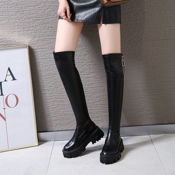 boots black platform thigh high women slim round toe over the knee winter warm thick sole long 2021
boots black platform thigh high women slim round toe over the knee winter warm thick sole long 2021