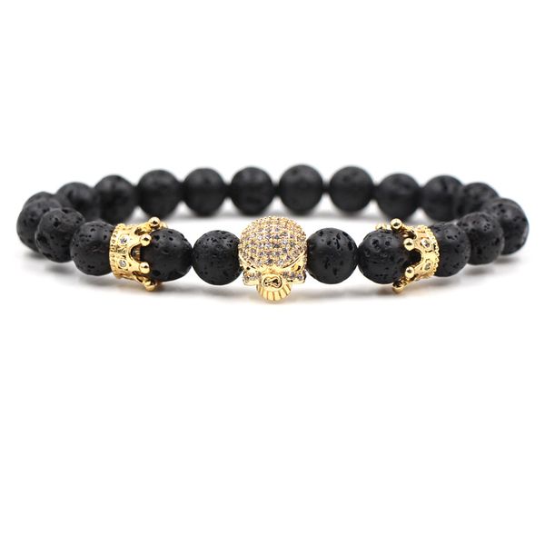 beaded, strands charm skull micro inset zircon glitter bracelet fashion classic natural stone beaded bangle women men friends jewelry, Black
beaded, strands charm skull micro inset zircon glitter bracelet fashion classic natural stone beaded bangle women men friends jewelry, Black