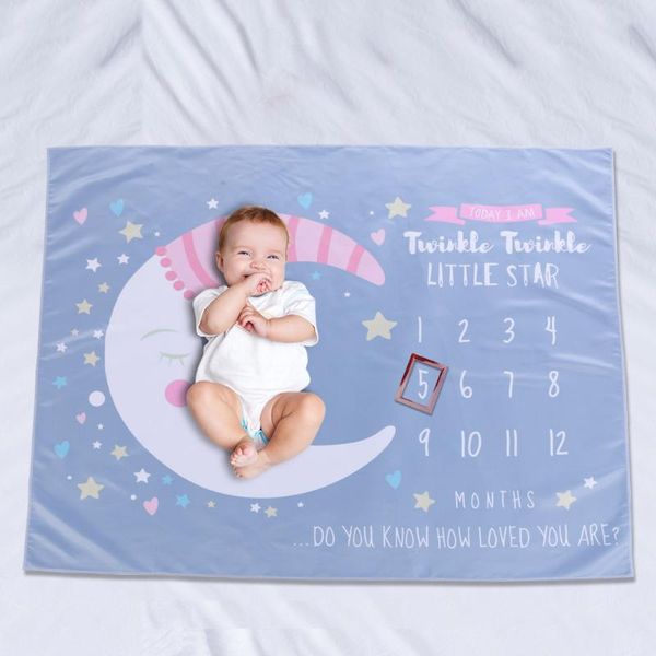 Infant Baby P Blanket Pgraphy Prop 5 Types Monthly Growth Milestone Blanket For Rug Baby Boy Girls Pgraphy Accessory