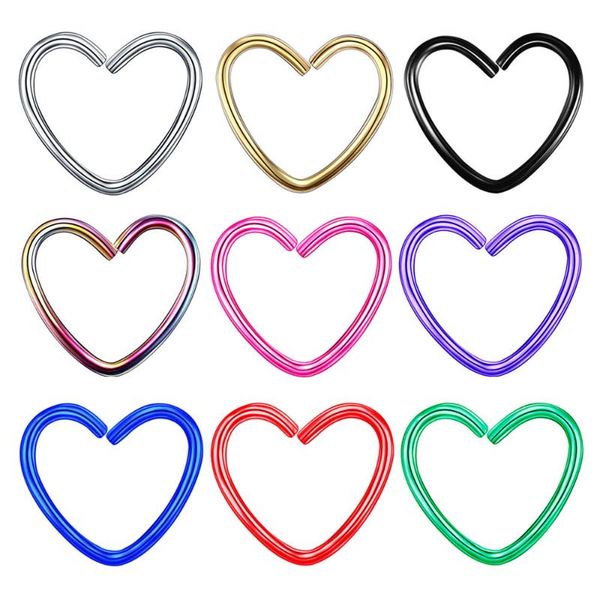 5pcs/lot fake piercing heart stainless steel nose rings tragus cartilage earrings women men body piercing set jewelry, Slivery;golden
5pcs/lot fake piercing heart stainless steel nose rings tragus cartilage earrings women men body piercing set jewelry, Slivery;golden