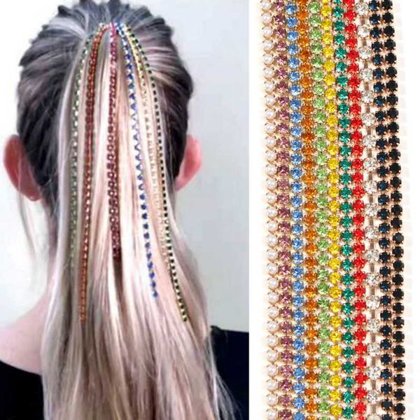 fashion personality colorful rhinestone wig extension chain claw chain head black hair clip horsetail head jewelry, Golden;silver
fashion personality colorful rhinestone wig extension chain claw chain head black hair clip horsetail head jewelry, Golden;silver