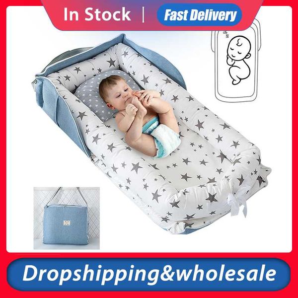 portable baby nest bed with pillow baby travel sleeping bed infant cotton cradle crib newborn detachable washable dropship
portable baby nest bed with pillow baby travel sleeping bed infant cotton cradle crib newborn detachable washable dropship