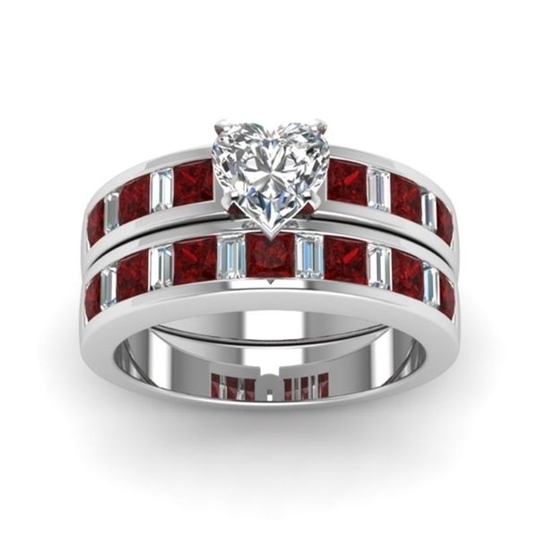 cluster rings carofeez fashion red crystal zircon ring set for women jewelry accessories bridal engagement wedding band luxury heart, Golden;silver
cluster rings carofeez fashion red crystal zircon ring set for women jewelry accessories bridal engagement wedding band luxury heart, Golden;silver
