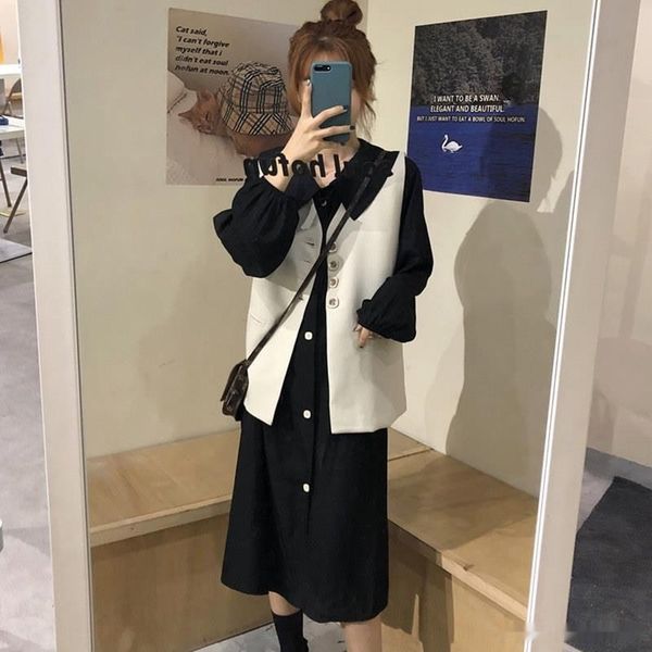 early autumn women's large size suit 2020 new student western style fat sister mm dress dress aging two-piece set vbtef, Black;gray
early autumn women's large size suit 2020 new student western style fat sister mm dress dress aging two-piece set vbtef, Black;gray