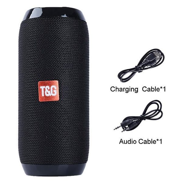 portable bluetooth speaker, 20w wireless subwoofer column, waterproof speaker with usb aux support and phone, tg117 subwoofer