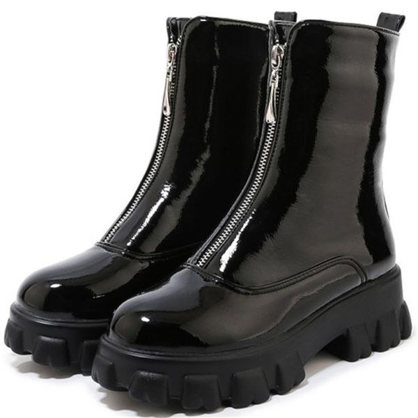 newdiscvry genuine leather women's platform boots 2020 new autumn women zipper combat motorcycle biker fashion shoes, Black
newdiscvry genuine leather women's platform boots 2020 new autumn women zipper combat motorcycle biker fashion shoes, Black