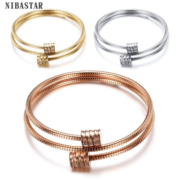 new trendy bangle 3colors stainless steel twisted cable wire lockable double layer bracelets bangles for women, Black
new trendy bangle 3colors stainless steel twisted cable wire lockable double layer bracelets bangles for women, Black