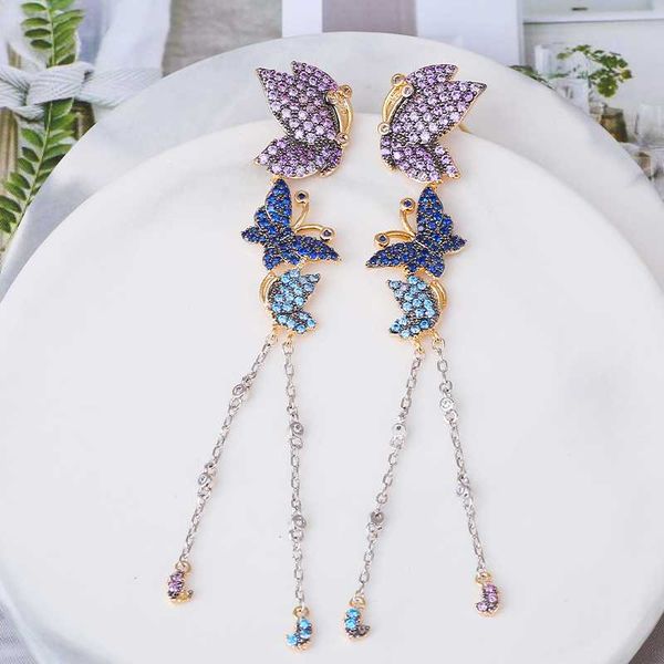 dangle & chandelier xiumeiyizu fashion temperament butterfly drop earrings for women wedding luxury zircon stones chain earring jewelry gift, Silver
dangle & chandelier xiumeiyizu fashion temperament butterfly drop earrings for women wedding luxury zircon stones chain earring jewelry gift, Silver