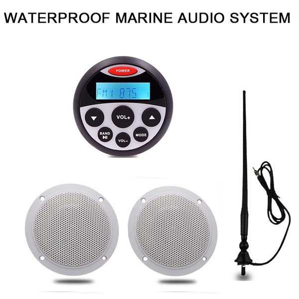 waterproof marine stereo boat radio bluetooth audio receiver mp3 player+4" marine speaker for atv yacht motorcycle+fm am antenna car
waterproof marine stereo boat radio bluetooth audio receiver mp3 player+4" marine speaker for atv yacht motorcycle+fm am antenna car