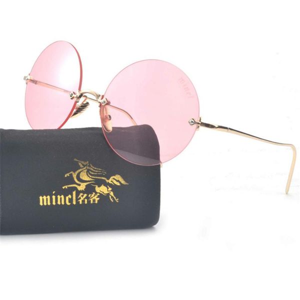 sunglasses brand frameless clear pink round women oversize sun glasses ladies vintage shades crystal big frame eyewear uv400 nx, White;black
sunglasses brand frameless clear pink round women oversize sun glasses ladies vintage shades crystal big frame eyewear uv400 nx, White;black