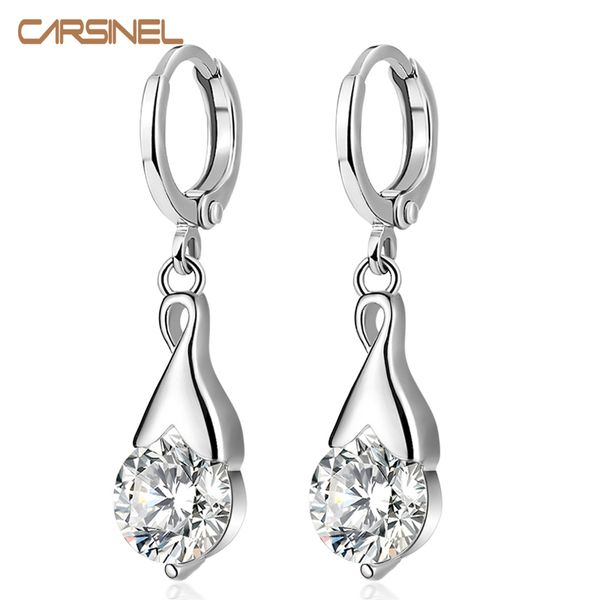 carsinel 5 colors fashion ladies earring silver color cubic zirconia hoop earrings for women jewelry valentines gift, Golden;silver
carsinel 5 colors fashion ladies earring silver color cubic zirconia hoop earrings for women jewelry valentines gift, Golden;silver