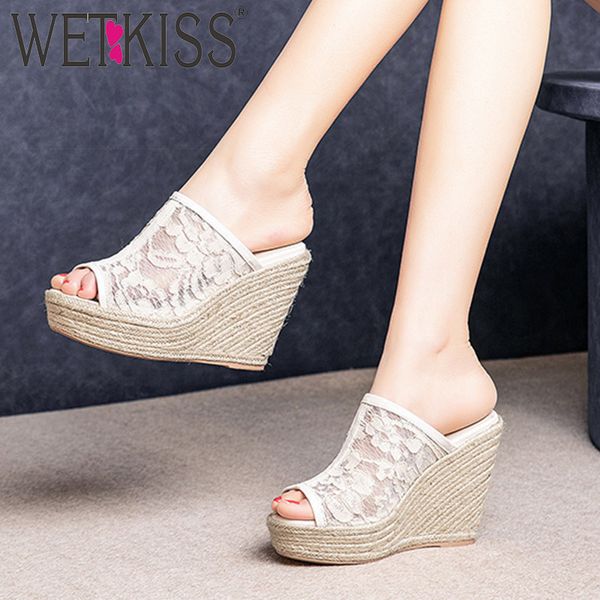 wetkiss straw weave platform 2020 new slides women lace summer slippers woman wedges high heels shoes female sweet mules shoes, Black
wetkiss straw weave platform 2020 new slides women lace summer slippers woman wedges high heels shoes female sweet mules shoes, Black