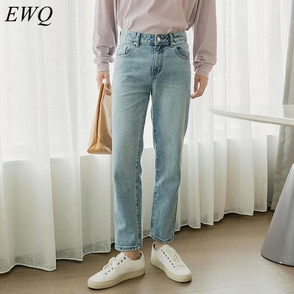 ewq / men's wear loose straight casual denim pants 2020 autumn new korean style loose vintage light blue jeans high street y3567
ewq / men's wear loose straight casual denim pants 2020 autumn new korean style loose vintage light blue jeans high street y3567