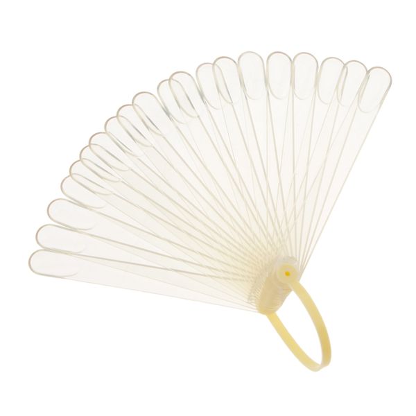 20 tips clear/white acrylic false tip sticks with handy ring holders fan folding type nail art polish color display chart practice tips tool
20 tips clear/white acrylic false tip sticks with handy ring holders fan folding type nail art polish color display chart practice tips tool