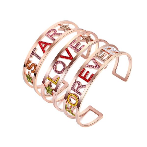 wide open cuff bracelets bangles for women rose gold color stainless steel big female bangle bracelet fashion hand jewelry gift, Black
wide open cuff bracelets bangles for women rose gold color stainless steel big female bangle bracelet fashion hand jewelry gift, Black