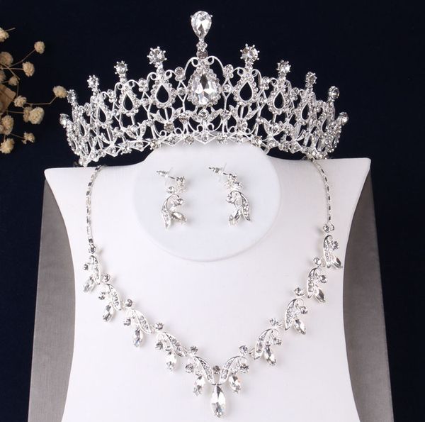 luxury crystal leaf bridal wedding jewelry set women silver color necklace earrings set rhinestone crown tiara dress accessories
luxury crystal leaf bridal wedding jewelry set women silver color necklace earrings set rhinestone crown tiara dress accessories