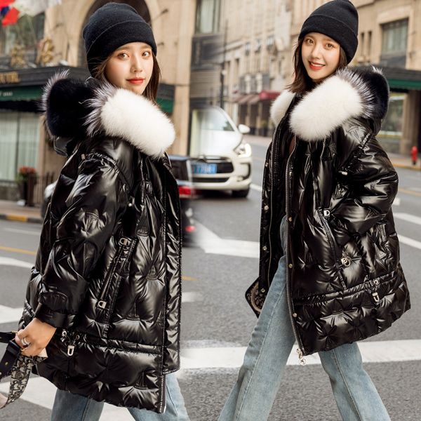 women's winter down jacket long thicken woman parkas female coat fur collar coats bright colors womens clothing 2020 wpy1109, Black
women's winter down jacket long thicken woman parkas female coat fur collar coats bright colors womens clothing 2020 wpy1109, Black