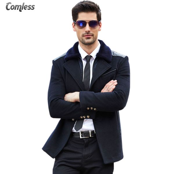 men's wool & blends winter jacket men casual high-grade 2021 fashion brand-clothing full coat double-breasted pea coats long outerwear, Black
men's wool & blends winter jacket men casual high-grade 2021 fashion brand-clothing full coat double-breasted pea coats long outerwear, Black