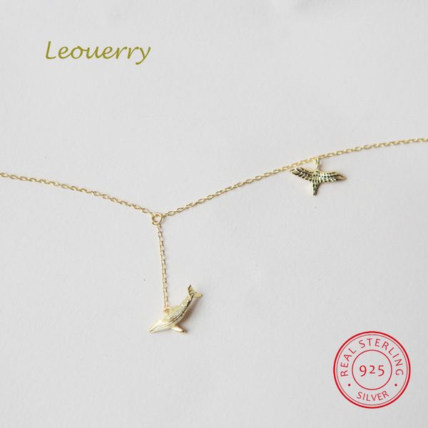 leouerry 925 sterling silver minimalist bird with whale pendant necklace elegant short clavicle chain necklace for girls jewelry
leouerry 925 sterling silver minimalist bird with whale pendant necklace elegant short clavicle chain necklace for girls jewelry