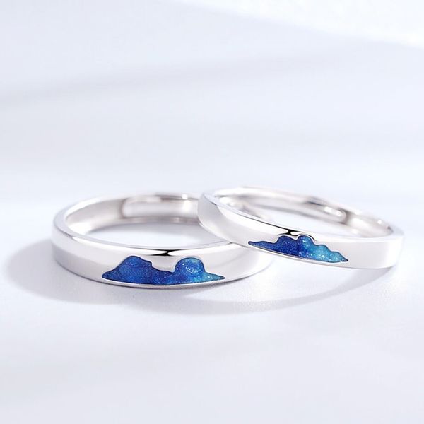 sole memory star sea clouds creative couple romantic sweet 925 sterling silver female resizable opening rings sri421, Golden;silver
sole memory star sea clouds creative couple romantic sweet 925 sterling silver female resizable opening rings sri421, Golden;silver