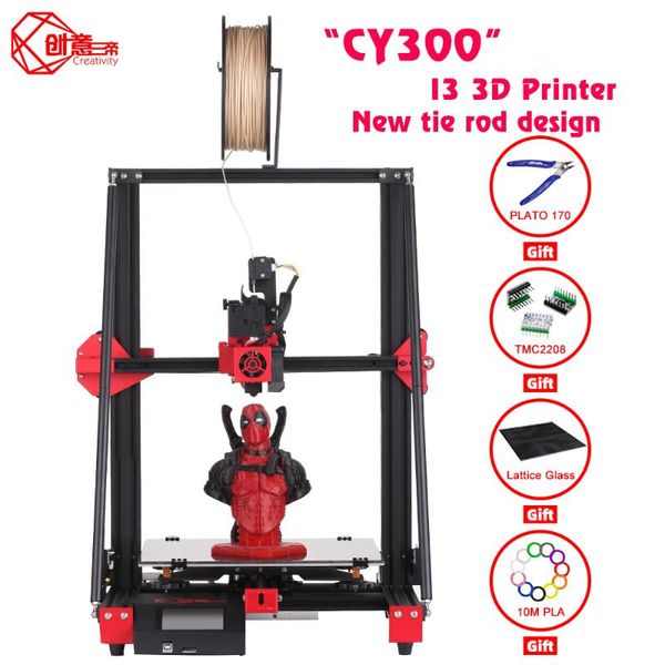 creativity cy300 fdm 3d printer kit double lever supports automatic leveling 0.4mm nozzle print size 300x300x400 tmv2208 drive
creativity cy300 fdm 3d printer kit double lever supports automatic leveling 0.4mm nozzle print size 300x300x400 tmv2208 drive