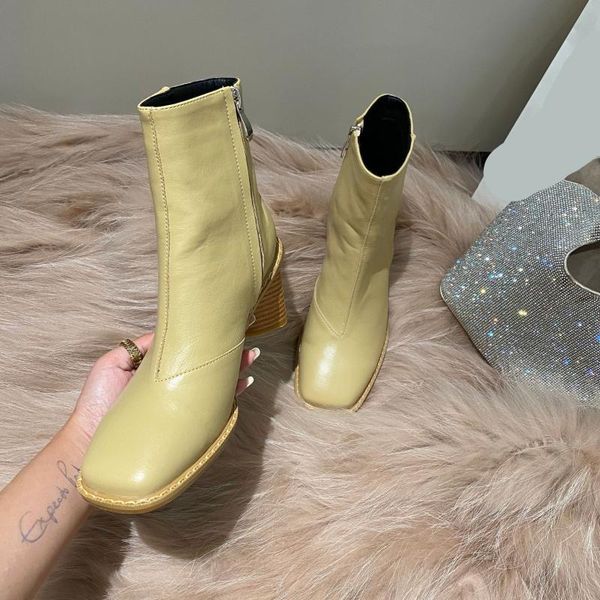 women's leather boots rock shoes woman back zip winter footwear zipper booties ladies rubber 2020 autumn ankle high heel solid, Black
women's leather boots rock shoes woman back zip winter footwear zipper booties ladies rubber 2020 autumn ankle high heel solid, Black