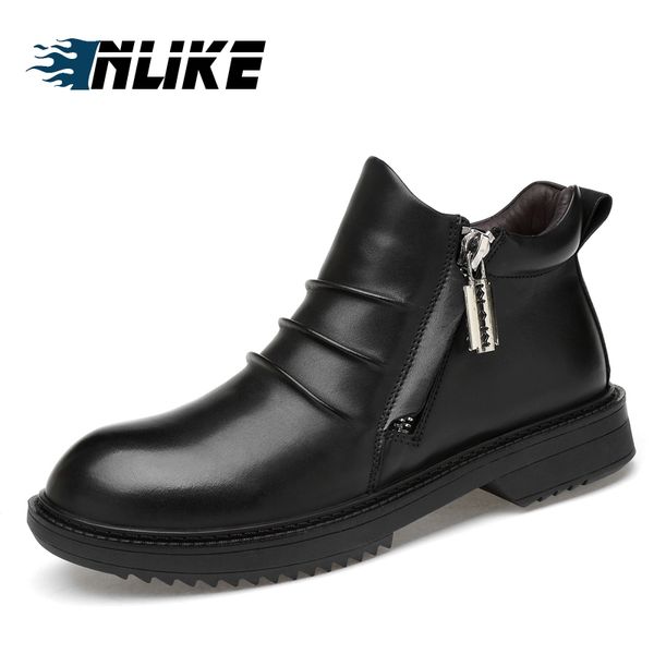 boots inlike men fashion ankle winter casual genuine leather man big size business shoes, Black
boots inlike men fashion ankle winter casual genuine leather man big size business shoes, Black