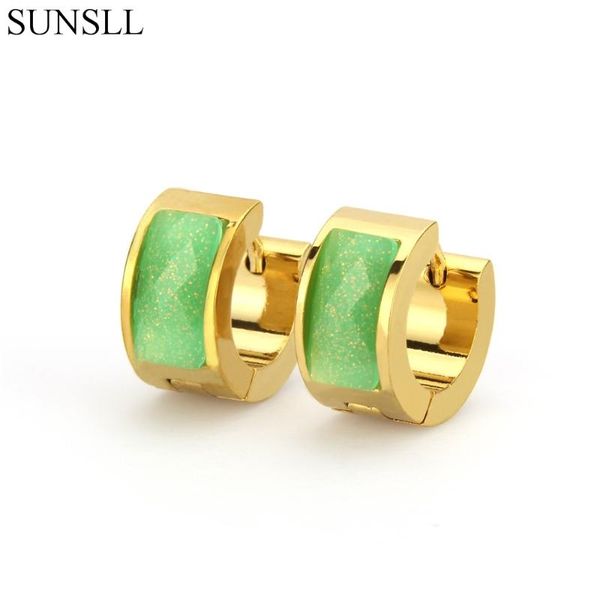 sunsll golden color stainless steel multicolor glass hoop earrings women's fashion party jewelry cobre cz brincos, Golden;silver
sunsll golden color stainless steel multicolor glass hoop earrings women's fashion party jewelry cobre cz brincos, Golden;silver