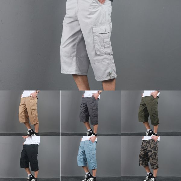 new 2019 summer men's overalls casual casual camouflage multi-pocket overalls capri pants mid-waist straight pants cotton 7l1mm, Blue
new 2019 summer men's overalls casual casual camouflage multi-pocket overalls capri pants mid-waist straight pants cotton 7l1mm, Blue