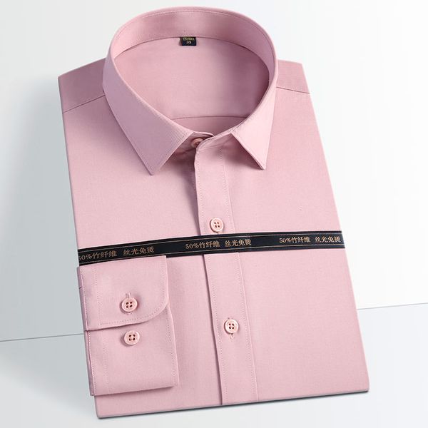 men's comfortable - soft & smooth bamboo-fiber shirts pocket-less design business long sleeve standard-fit non-iron dress shirt, White;black
men's comfortable - soft & smooth bamboo-fiber shirts pocket-less design business long sleeve standard-fit non-iron dress shirt, White;black