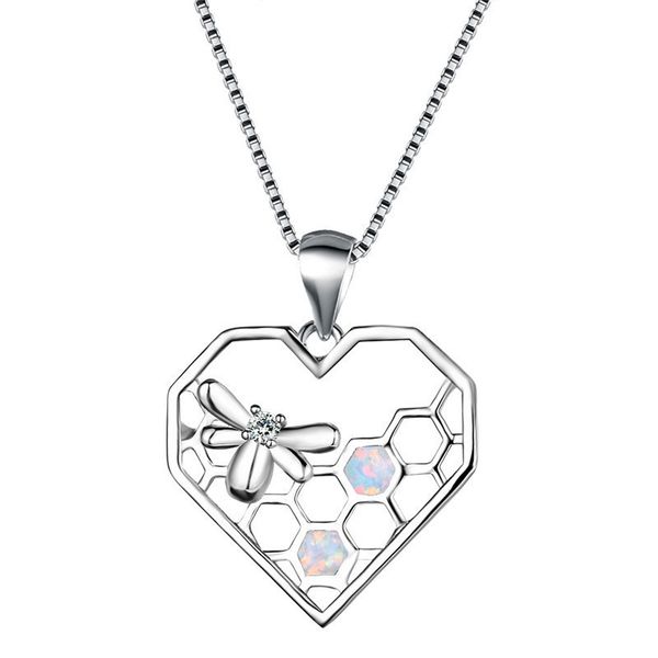 fashion blue white opal charm necklaces for girl heart honeycomb bee animal pendant necklace women boho chain jewelry, Silver
fashion blue white opal charm necklaces for girl heart honeycomb bee animal pendant necklace women boho chain jewelry, Silver