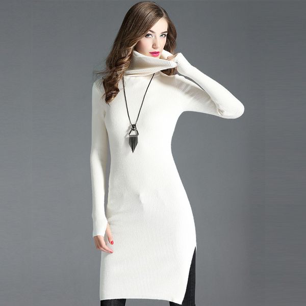 women's sweaters long sleeve women pullover and autumn winter warm knitwear female turtleneck sweater pull femme split up, White;black
women's sweaters long sleeve women pullover and autumn winter warm knitwear female turtleneck sweater pull femme split up, White;black