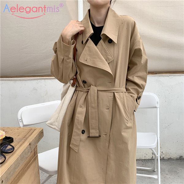 women's trench coats aelegantmis autumn winter oversized long coat for women sashes windbreaker 2021 streetwear ladies loose outerwear, Tan;black
women's trench coats aelegantmis autumn winter oversized long coat for women sashes windbreaker 2021 streetwear ladies loose outerwear, Tan;black