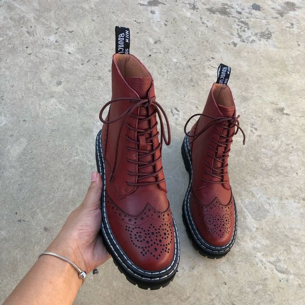 prova perfetto genuine leather boots women hollow out flowers brogues platformed street marteens boots women biker, Black
prova perfetto genuine leather boots women hollow out flowers brogues platformed street marteens boots women biker, Black