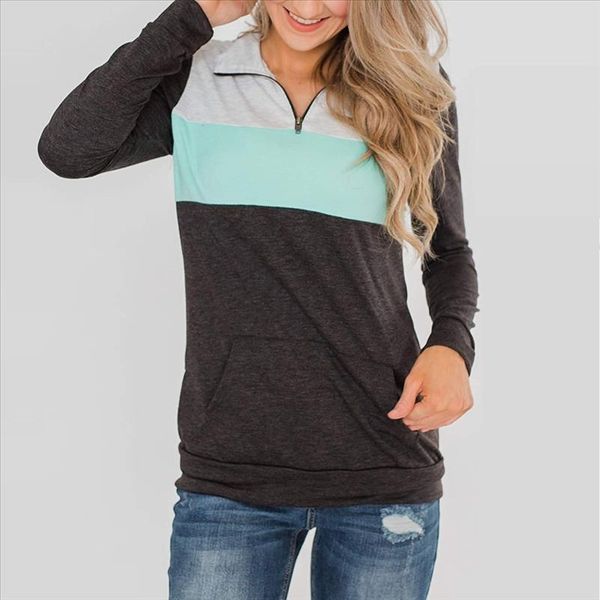 feitong womens hoodies zip color block long sleeve tunic sweatshirt autumn patchwork pocket jumper pullover tracksuit, Black
feitong womens hoodies zip color block long sleeve tunic sweatshirt autumn patchwork pocket jumper pullover tracksuit, Black