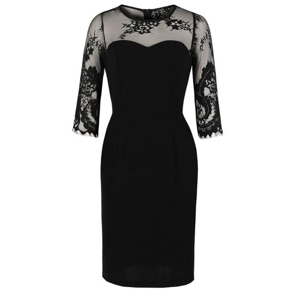 joineles lace pachwork dress women o-neck 3/4 sleeve office lady dresses fashion female pencil dresses black vestidos, Black;gray
joineles lace pachwork dress women o-neck 3/4 sleeve office lady dresses fashion female pencil dresses black vestidos, Black;gray