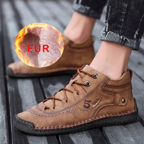 2020 men leather shoes ankle fur boot winter fashion casual comfortable flat boots men lace-up shoes autumn male hiking boots, Black
2020 men leather shoes ankle fur boot winter fashion casual comfortable flat boots men lace-up shoes autumn male hiking boots, Black