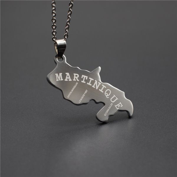 pendant necklaces martinique map necklace stainless steel french guadeloupe jewellery, Silver
pendant necklaces martinique map necklace stainless steel french guadeloupe jewellery, Silver