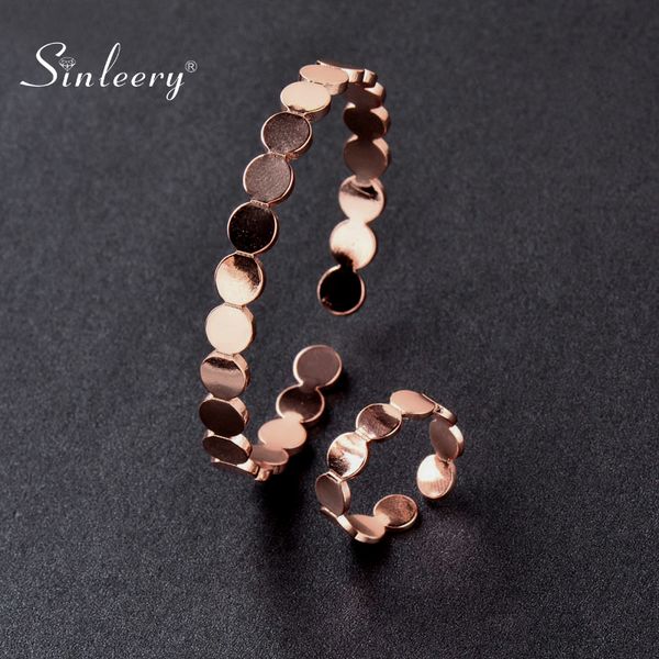 sinleery simple circle round adjustable charm bracelet women rings rose gold color beautiful bracelet ring set jewelry tz073 ssg, Silver
sinleery simple circle round adjustable charm bracelet women rings rose gold color beautiful bracelet ring set jewelry tz073 ssg, Silver