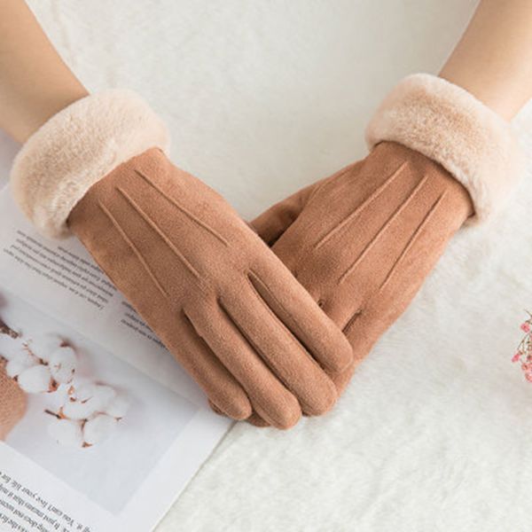 five fingers gloves winter women suede leather thickening touch screen women' warm cycling driving d71, Blue;gray
five fingers gloves winter women suede leather thickening touch screen women' warm cycling driving d71, Blue;gray