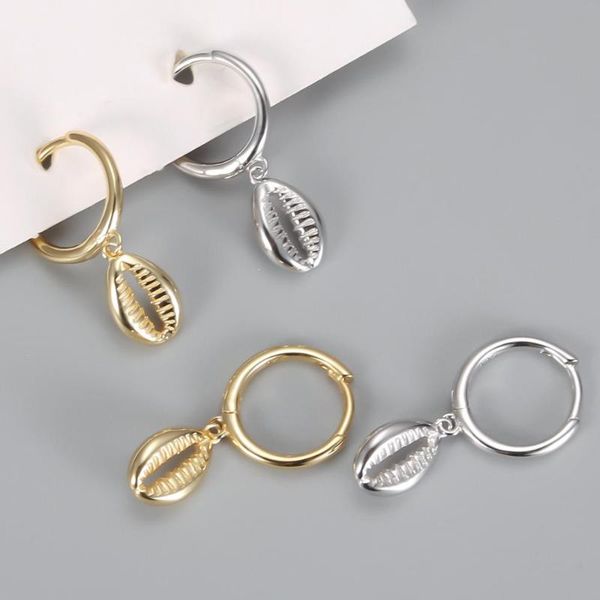 1pair 18k gold plated 925 sterling silver shell conch cowry shape hoop huggie earrings tle1140, Golden;silver
1pair 18k gold plated 925 sterling silver shell conch cowry shape hoop huggie earrings tle1140, Golden;silver
