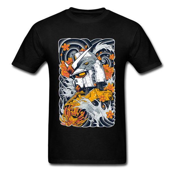 нормальная tshirts мода o шеи gundam хлопок мужчины тройники сумасшедшая коротким рукавом сыпучие большого размера футболки япония аниме бес