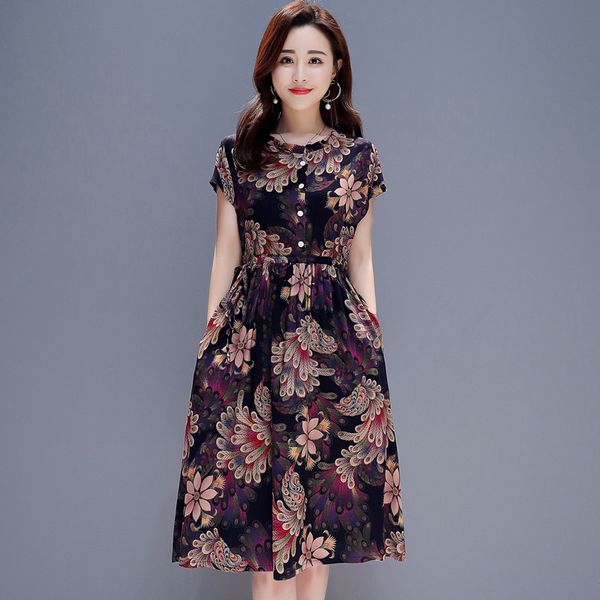 summer cotton dress plus size 5xl women midi dresses party o-neck loose plus size female casual print dress, White;black
summer cotton dress plus size 5xl women midi dresses party o-neck loose plus size female casual print dress, White;black