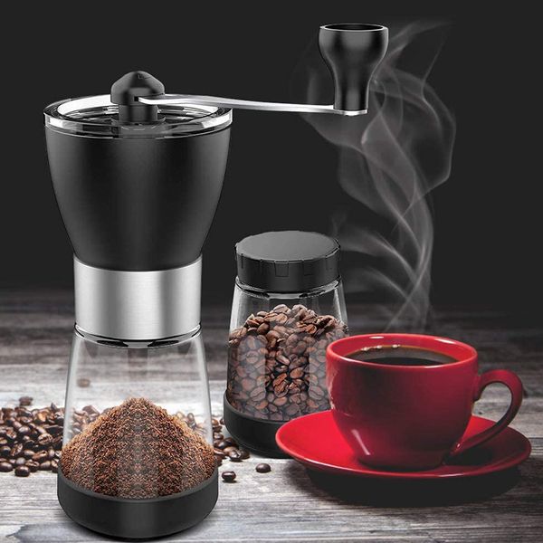 manual coffee grinders grinder,adjustable setting conical burr mill,portable grinder with clear glass jars 5.5 oz each
manual coffee grinders grinder,adjustable setting conical burr mill,portable grinder with clear glass jars 5.5 oz each